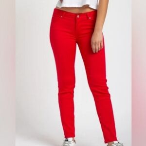 Women's Red Skinny Jeans
